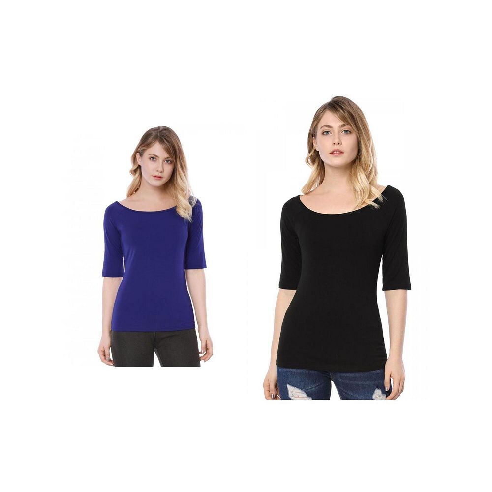 Набор из 2 женских многослойных футболок с короткими рукавами и овальным вырезом ALLEGRA K, цвет Black Blue
Набор из 2 женских многослойных футболок с короткими рукавами и овальным вырезом ALLEGRA K, цвет Black Blue