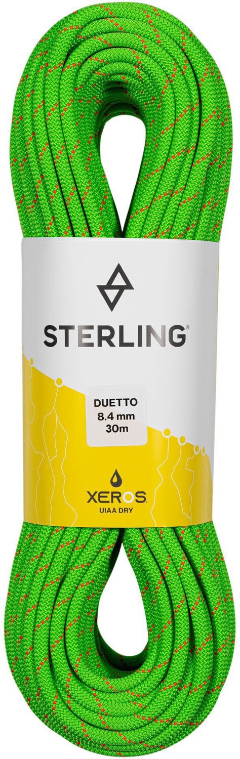 Duetto XEROS 8,4 мм x 30 м сухая веревка Sterling, зеленый
Duetto XEROS 8,4 мм x 30 м сухая веревка Sterling, зеленый