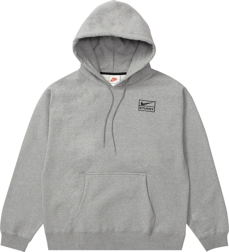 Худи Nike x Stussy NRG Hoodie 'Dark Grey Heather', серый 
Худи Nike x Stussy NRG Hoodie 'Dark Grey Heather', серый