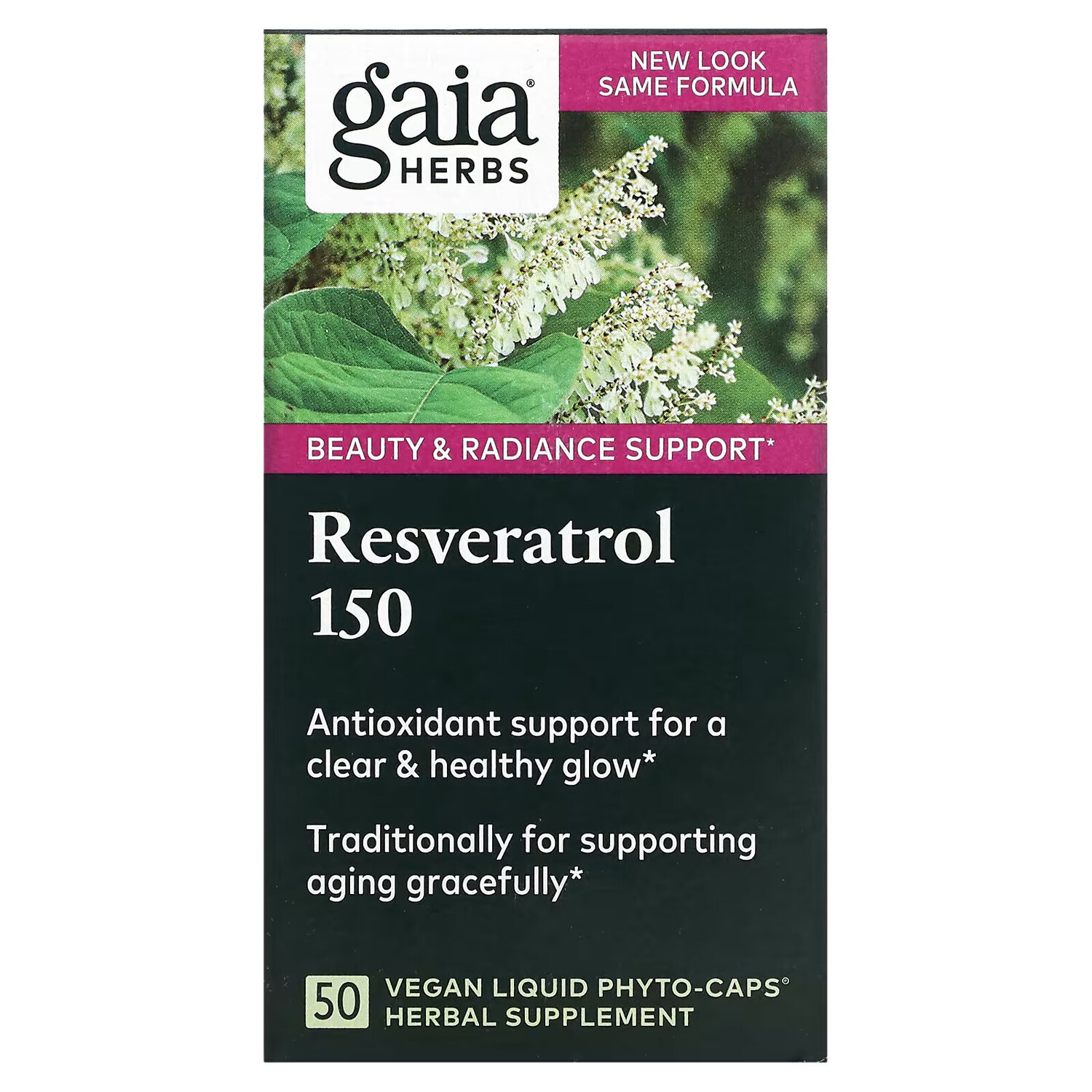 Gaia Herbs, Ресвератрол 150, 50 веганские фито-капсулы с жидкостью
Gaia Herbs, Ресвератрол 150, 50 веганские фито-капсулы с жидкостью