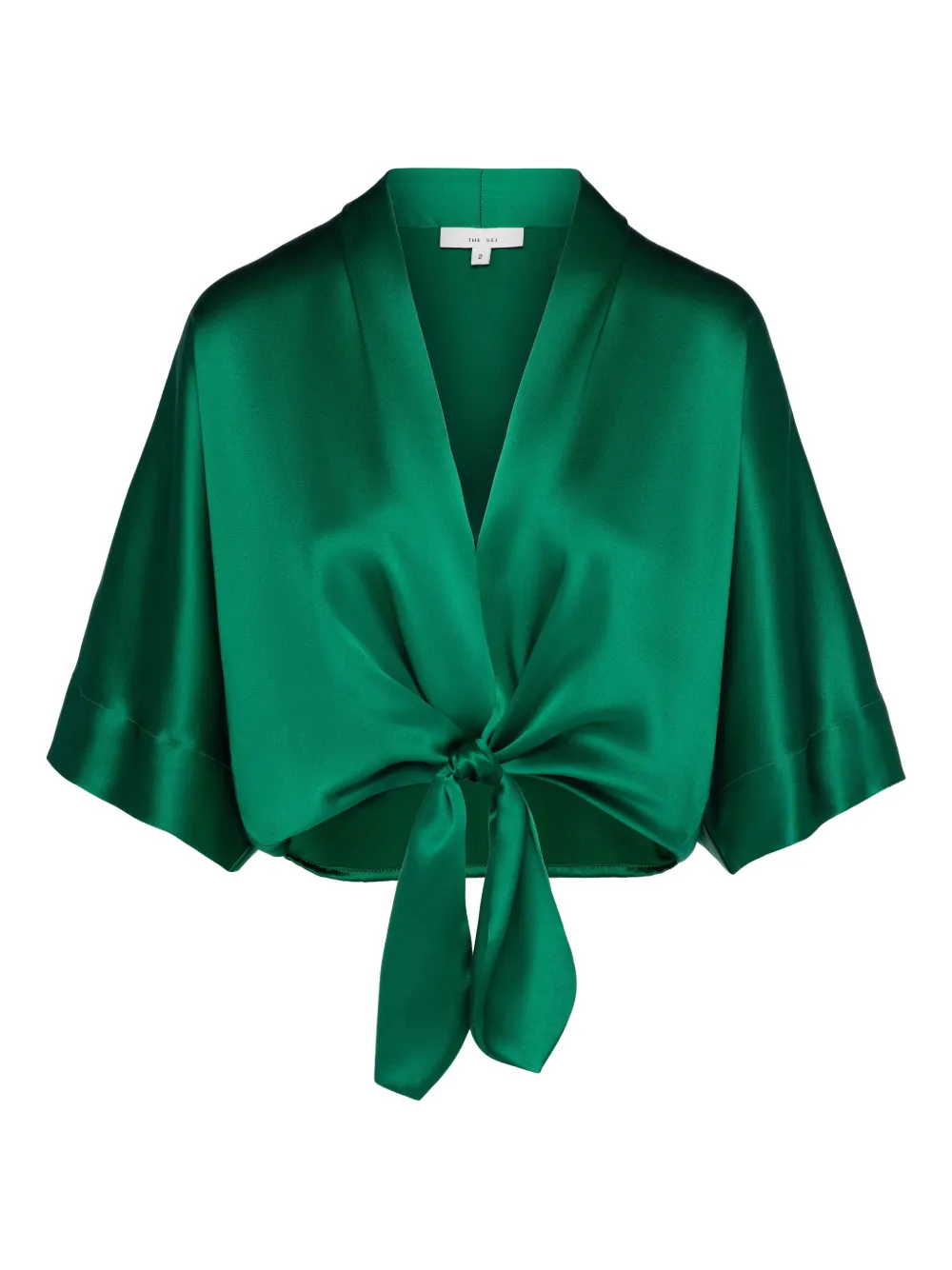 Блузка с короткими рукавами и завязками The Sei, зеленый
Блузка с короткими рукавами и завязками The Sei, зеленый