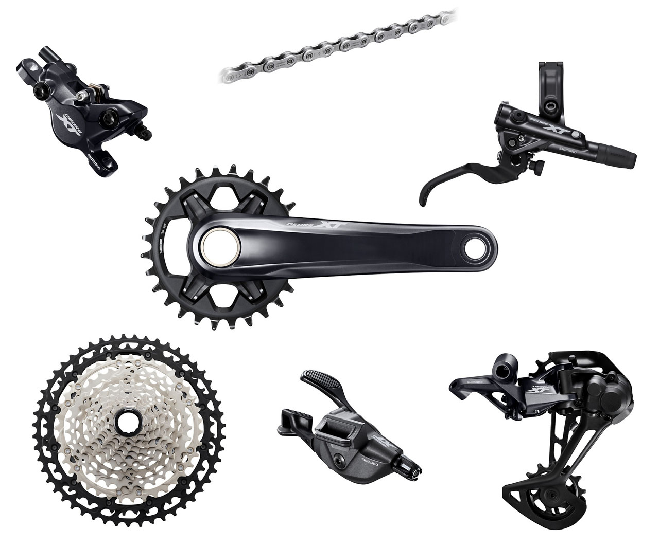 Групсет Shimano XT M8100 Mechanical Disc Single 2-поршневой, 10-45, 36T, 175 мм
Групсет Shimano XT M8100 Mechanical Disc Single 2-поршневой, 10-45, 36T, 175 мм