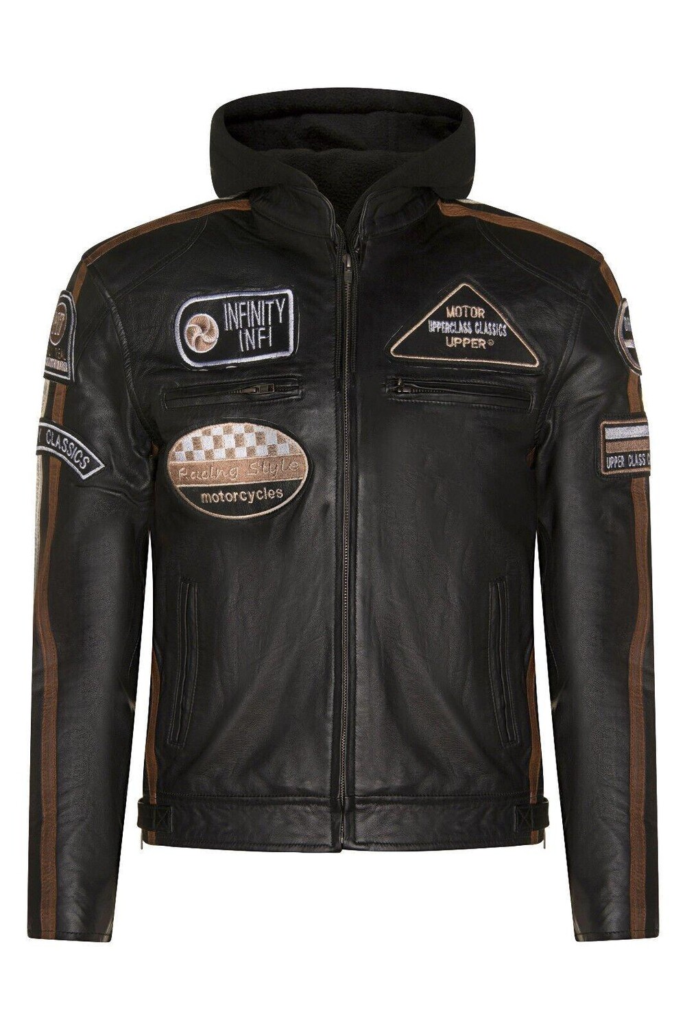 Кожаная байкерская куртка с капюшоном Racing-Detroit Infinity Leather, черный
Кожаная байкерская куртка с капюшоном Racing-Detroit Infinity Leather, черный