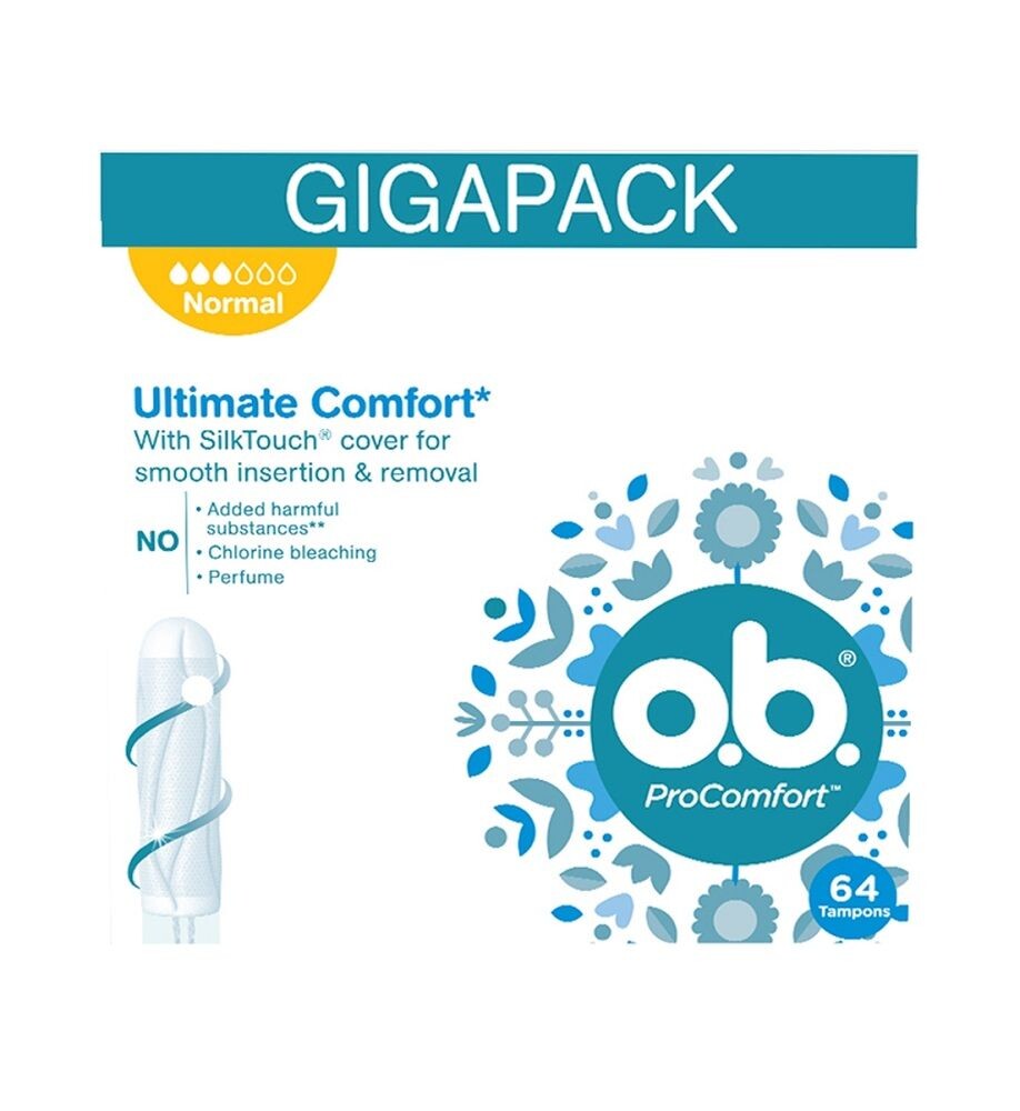 O.B. ProComfort Normal гигиенические тампоны, 64 шт.
O.B. ProComfort Normal гигиенические тампоны, 64 шт.