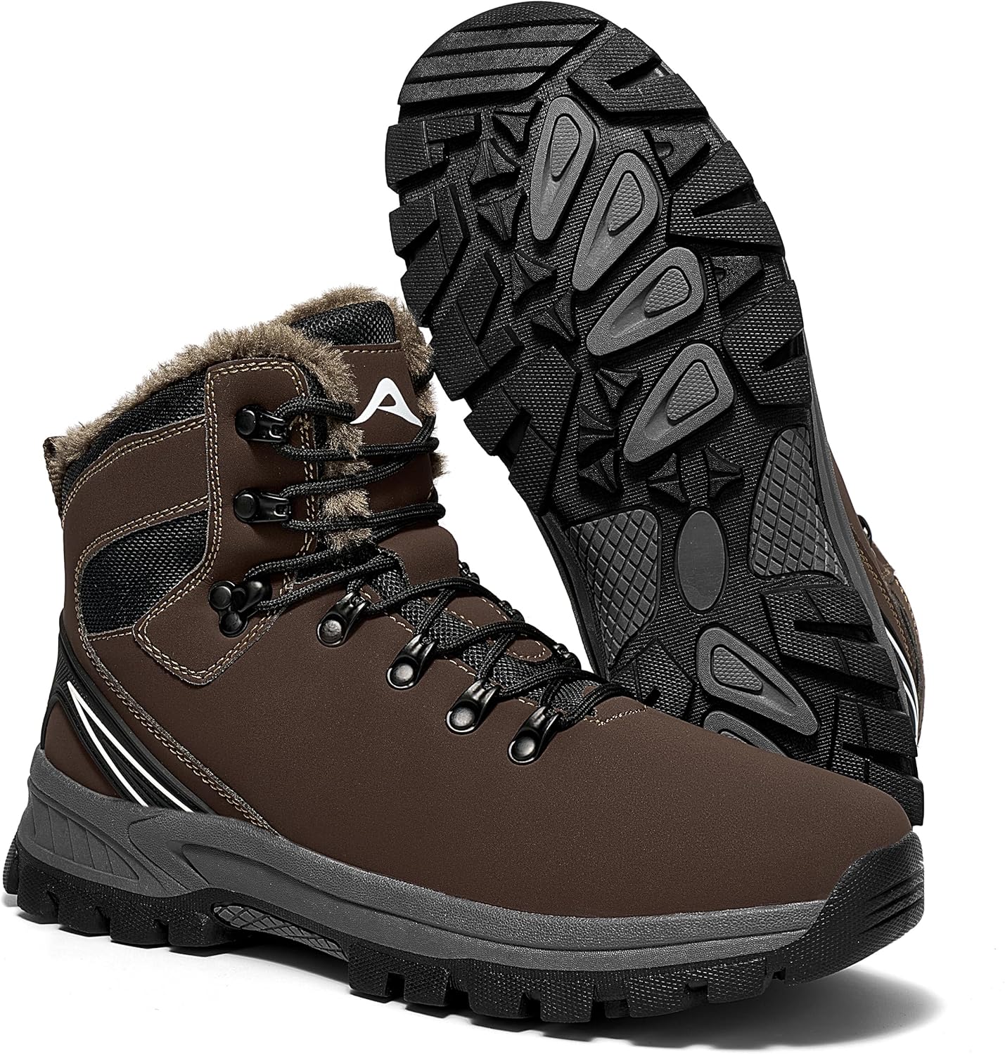 Зимние ботинки Ecetana Mens Snow: утепленные водонепроницаемые походные кроссовки, повседневные теплые ботильоны с меховой подкладкой, коричневый
Зимние ботинки Ecetana Mens Snow: утепленные водонепроницаемые походные кроссовки, повседневные теплые ботильоны с меховой подкладкой, коричневый