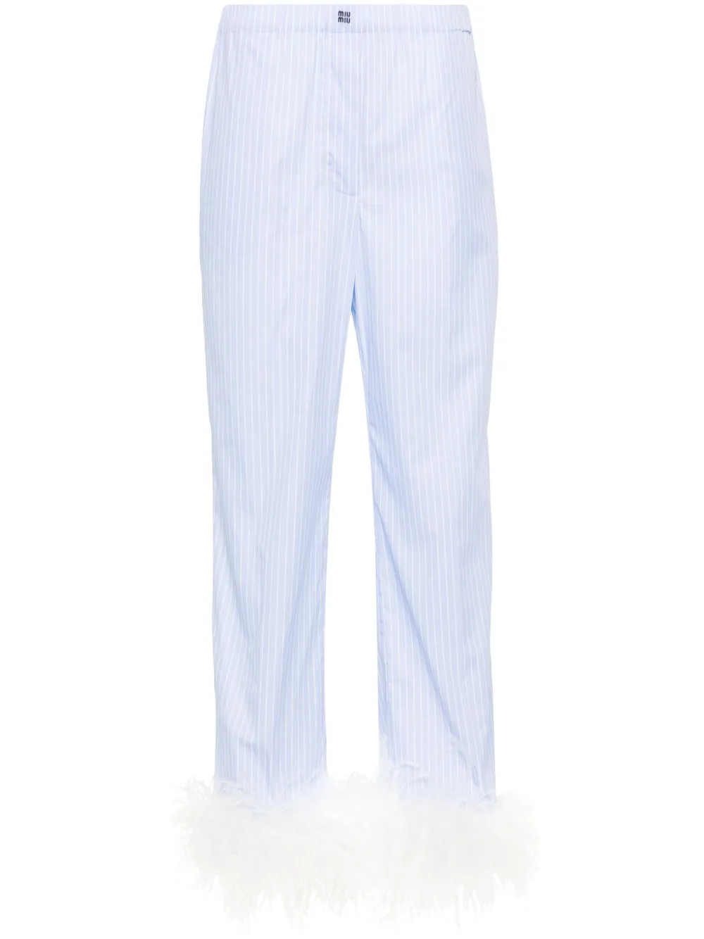 Прямые брюки в тонкую полоску MIU MIU, синий
Прямые брюки в тонкую полоску MIU MIU, синий