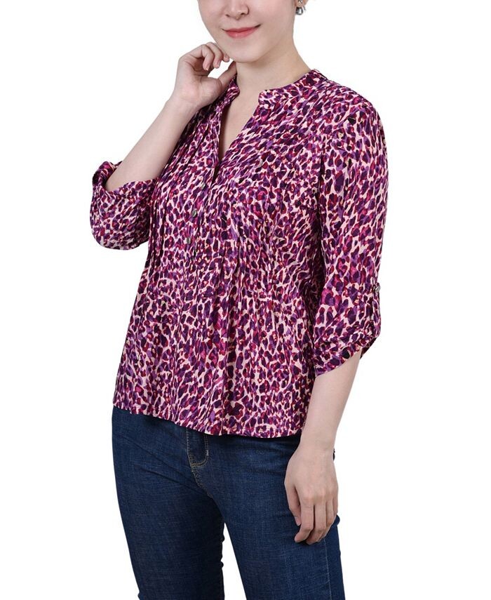 Миниатюрный топ с защипами и принтом на рукавах 3/4 NY Collection, цвет Plum Leopard
Миниатюрный топ с защипами и принтом на рукавах 3/4 NY Collection, цвет Plum Leopard