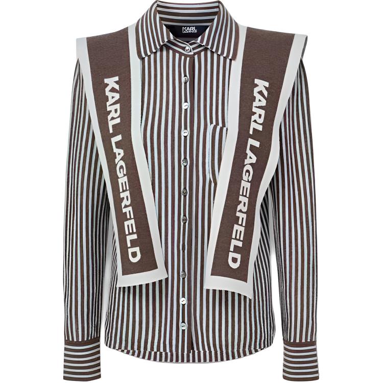 Рубашка KARL LAGERFELD Party Date Premium Luxury FW25 для женщин KARL LAGERFELD / Karl Lagerfeld Jeans, коричневый
Рубашка KARL LAGERFELD Party Date Premium Luxury FW25 для женщин KARL LAGERFELD / Karl Lagerfeld Jeans, коричневый