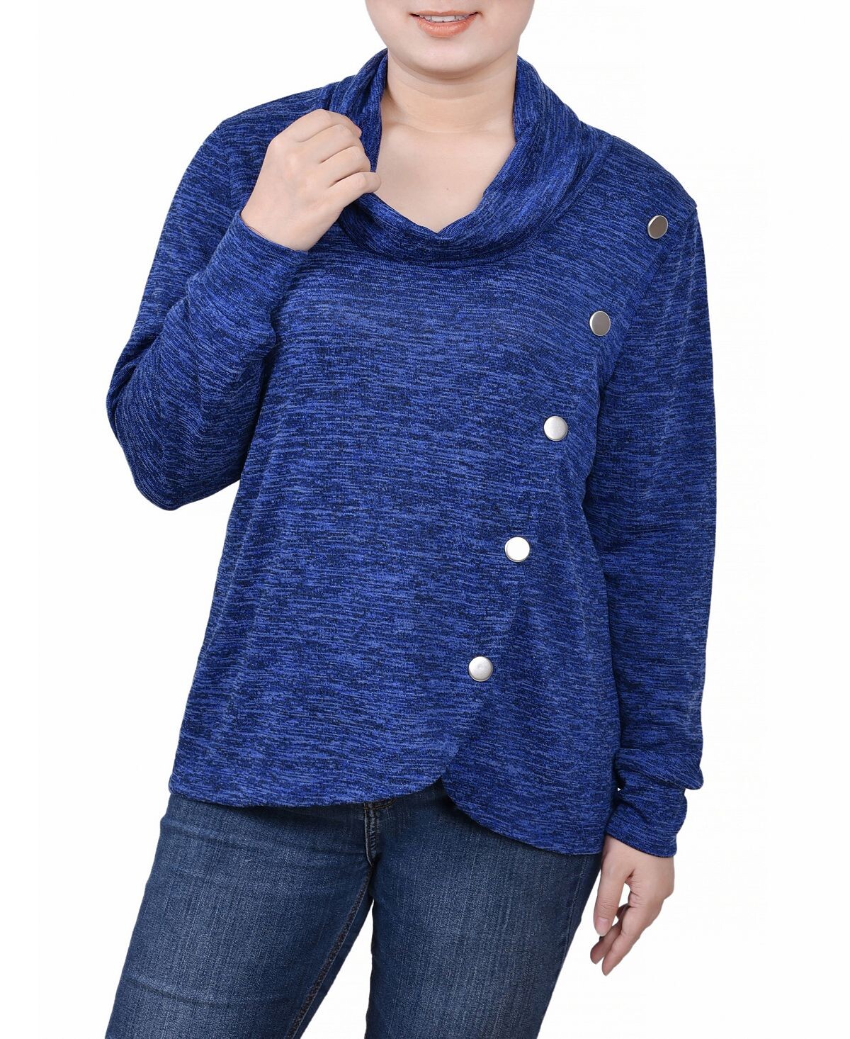 Женский топ missy с длинными рукавами и воротником-хомутом внахлест NY Collection
Женский топ missy с длинными рукавами и воротником-хомутом внахлест NY Collection