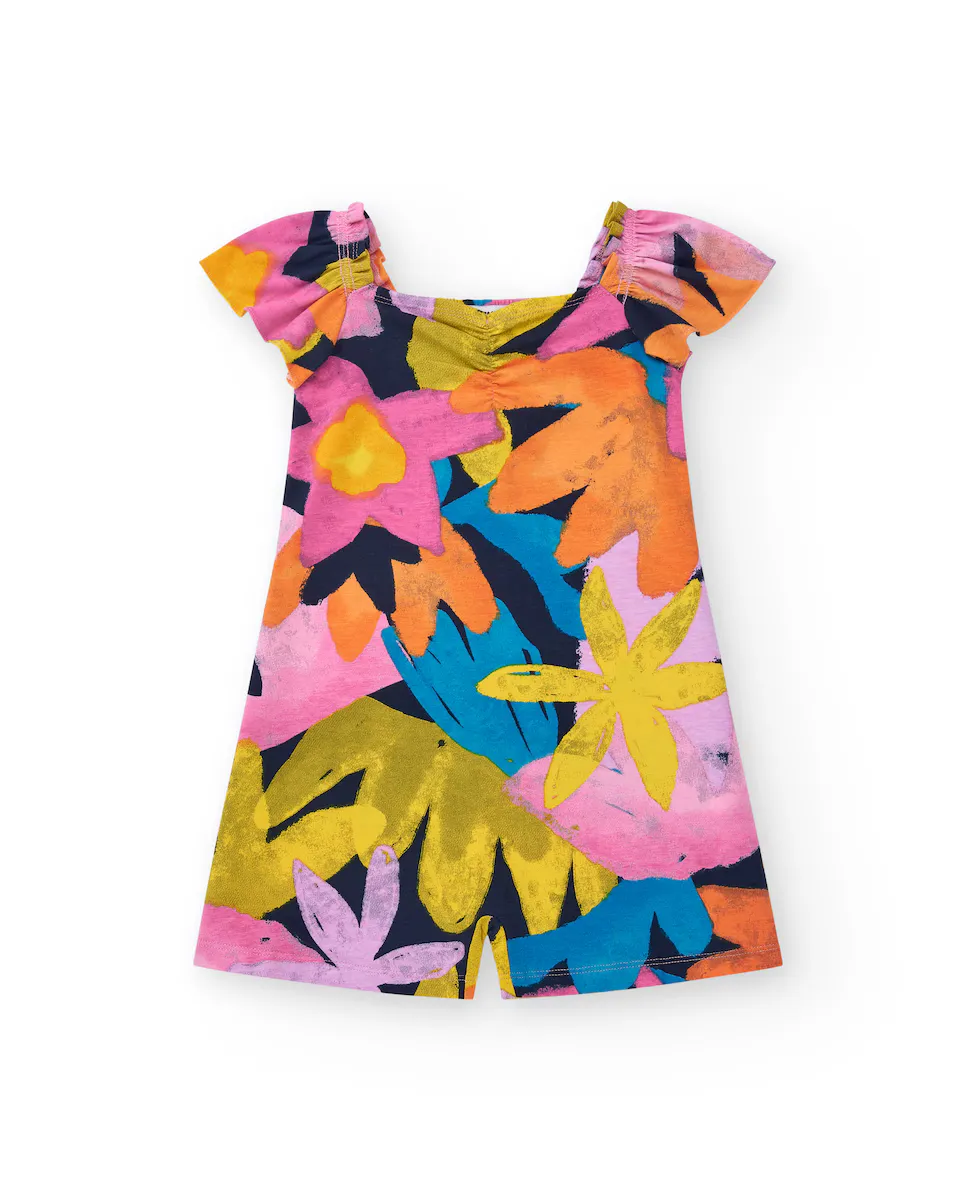 Разноцветный комбинезон для девочки с присборенным вырезом горловины Tuc tuc, мультиколор
Разноцветный комбинезон для девочки с присборенным вырезом горловины Tuc tuc, мультиколор