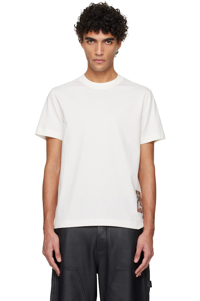 Burberry Белая хлопковая футболка в клетку
Burberry Белая хлопковая футболка в клетку