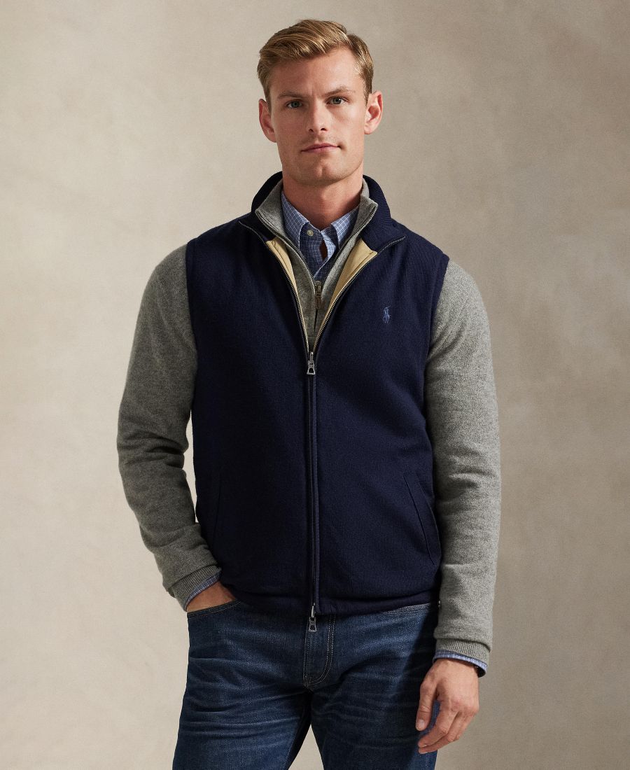 Мужской двусторонний жилет-свитер Polo Ralph Lauren, Navy Combo
Мужской двусторонний жилет-свитер Polo Ralph Lauren, Navy Combo