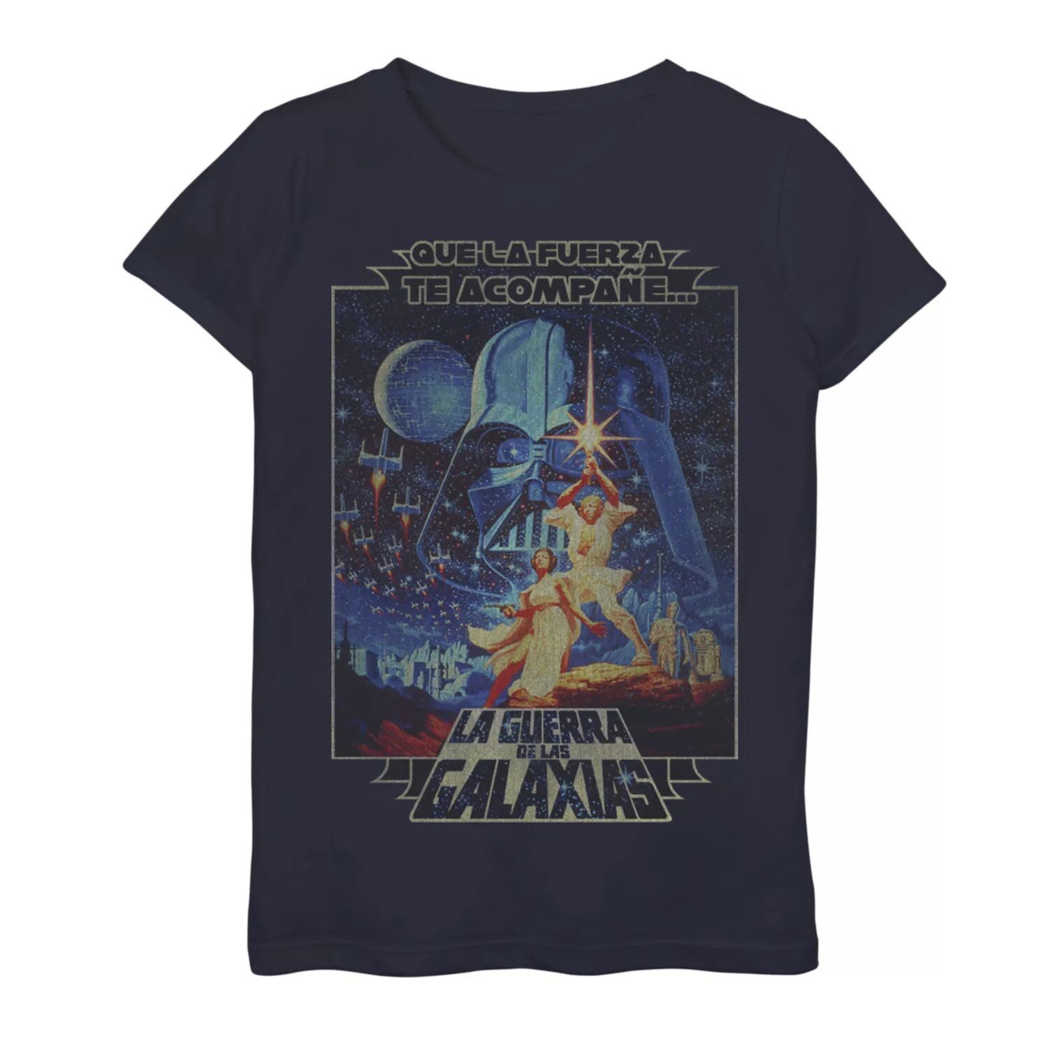 Футболка с плакатом «Звездные войны Que La Fuerza Be With You» для девочек 7–16 лет Licensed Character
Футболка с плакатом «Звездные войны Que La Fuerza Be With You» для девочек 7–16 лет Licensed Character