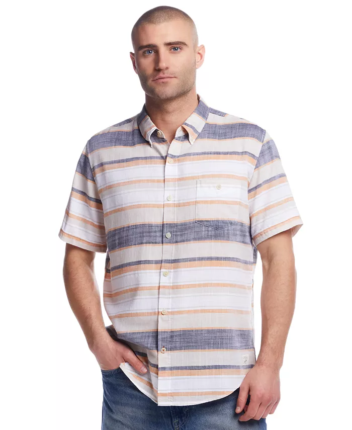 Мужская рубашка на пуговицах в полоску из твила Weatherproof Vintage, коричневый/бежевый
Мужская рубашка на пуговицах в полоску из твила Weatherproof Vintage, коричневый/бежевый