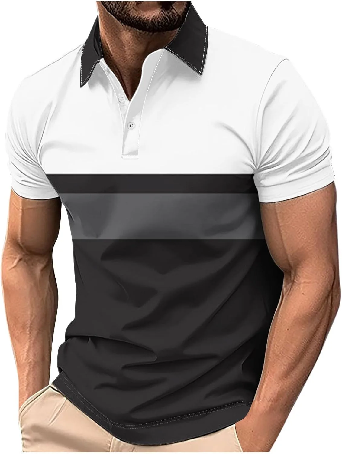 Мужская футболка для гольфа с коротким рукавом, Color Block, Moisture Wicking
Мужская футболка для гольфа с коротким рукавом, Color Block, Moisture Wicking