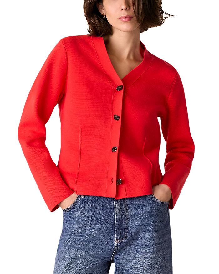 Кардиган с декоративными швами Whistles, красный
Кардиган с декоративными швами Whistles, красный