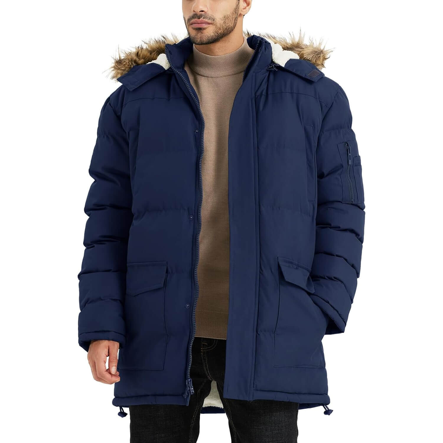 Парка Jaweru Long Winter Warm Insulated Fleece, синий 
Парка Jaweru Long Winter Warm Insulated Fleece, синий