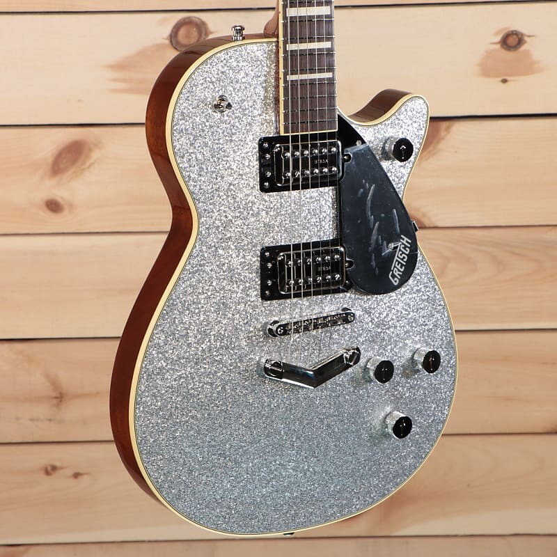 Gretsch G6229 Players Edition Jet BT — Silver Sparkle — JT22083467 — PLEK'd 
Gretsch G6229 Players Edition Jet BT — Silver Sparkle — JT22083467 — PLEK'd