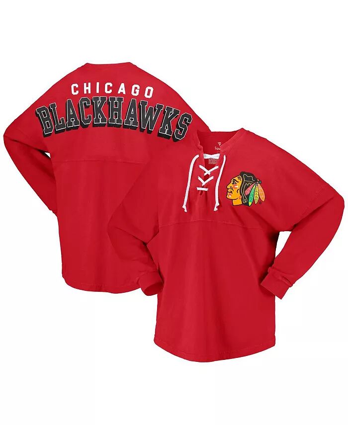 Женская красная футболка Chicago Blackhawks Spirit Lace-Up с V-образным вырезом и длинным рукавом из джерси Fanatics
Женская красная футболка Chicago Blackhawks Spirit Lace-Up с V-образным вырезом и длинным рукавом из джерси Fanatics