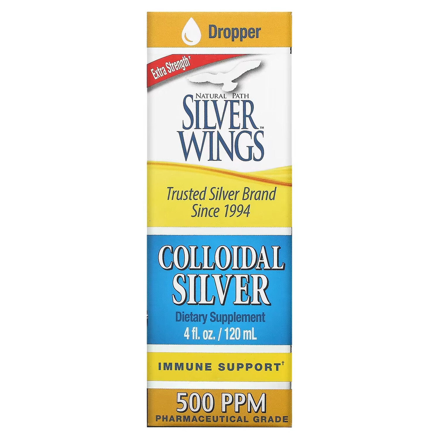 Natural Path Silver Wings, Colloidal Silver, Extra Strength, 500 ч/млн, 120 мл (4 жидких унции)
Natural Path Silver Wings, Colloidal Silver, Extra Strength, 500 ч/млн, 120 мл (4 жидких унции)