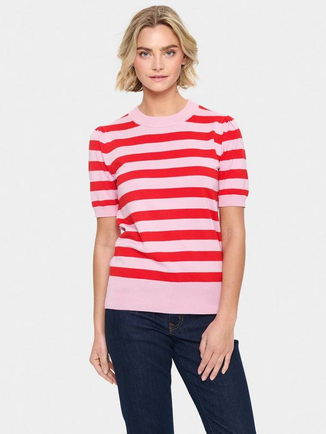 Джемпер с коротким рукавом в полоску от mila Saint Tropez, розовый
Джемпер с коротким рукавом в полоску от mila Saint Tropez, розовый