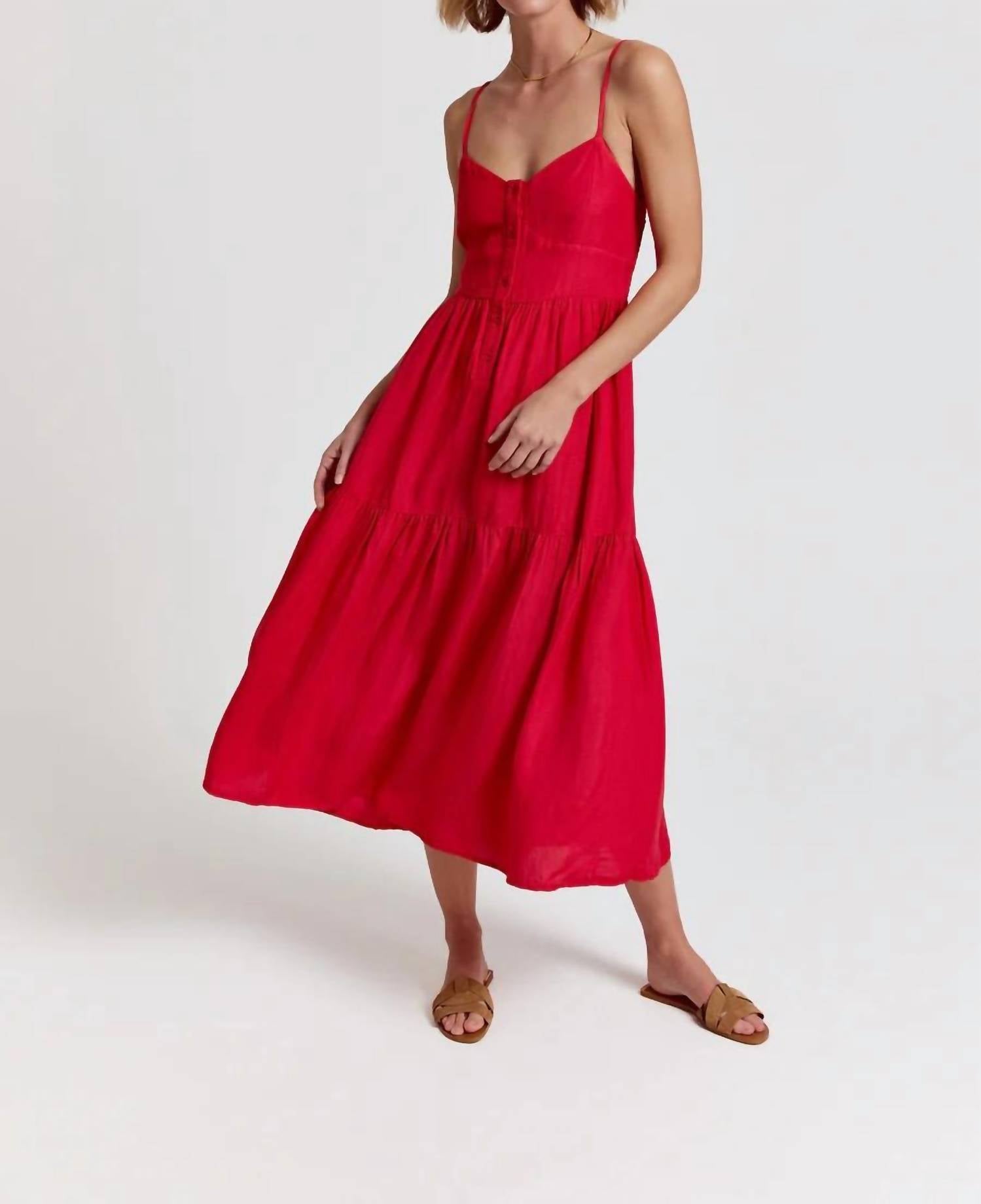 Платье Leora в вишневом цвете THE SHIRT, Cherry 
Платье Leora в вишневом цвете THE SHIRT, Cherry