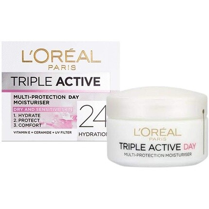Skin Expert L'Oreal Paris Тройной активный дневной увлажняющий крем для сухой и чувствительной кожи 50 мл L'Oréal
Skin Expert L'Oreal Paris Тройной активный дневной увлажняющий крем для сухой и чувствительной кожи 50 мл L'Oréal
