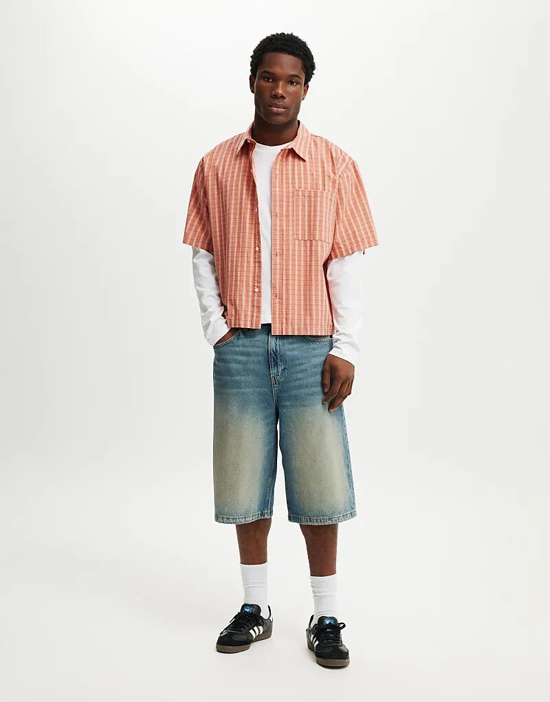 Хлопок на супер мешковатом джорте цвета «вертиго-синий» Cotton On
Хлопок на супер мешковатом джорте цвета «вертиго-синий» Cotton On