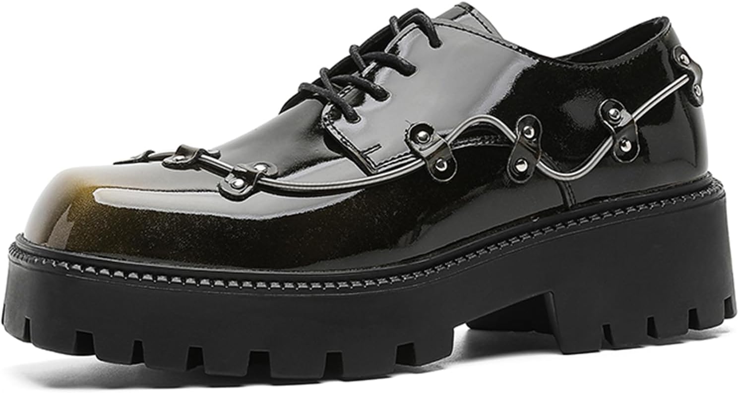 Мужские готические оксфорды на платформе с металлическим декором Bangteuo, хаки
Мужские готические оксфорды на платформе с металлическим декором Bangteuo, хаки