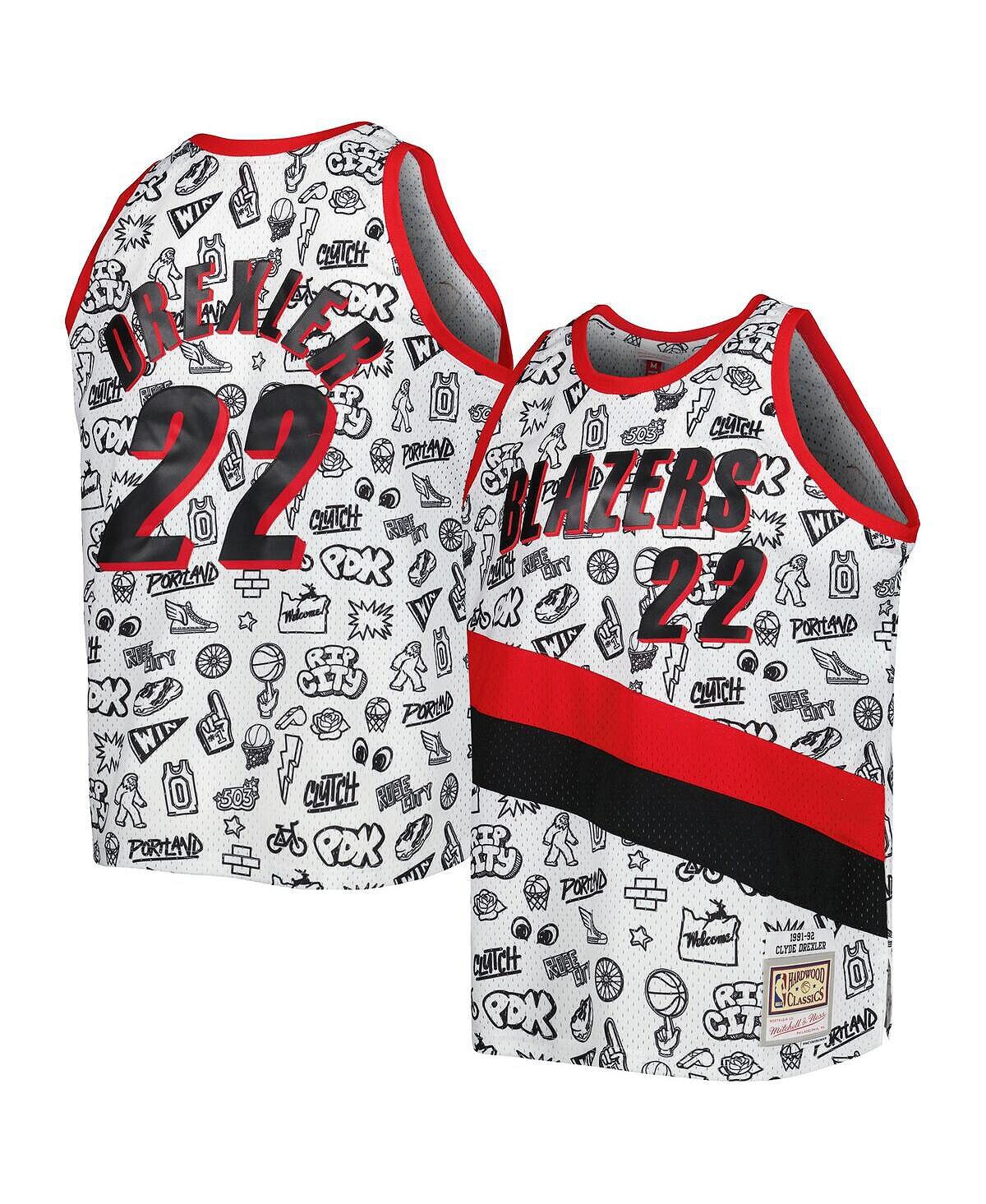 Мужские белые блейзеры clyde drexler portland trail blazers 1991-92 hardwood classics doodle swingman player jersey Mitchell & Ness, белый
Мужские белые блейзеры clyde drexler portland trail blazers 1991-92 hardwood classics doodle swingman player jersey Mitchell & Ness, белый