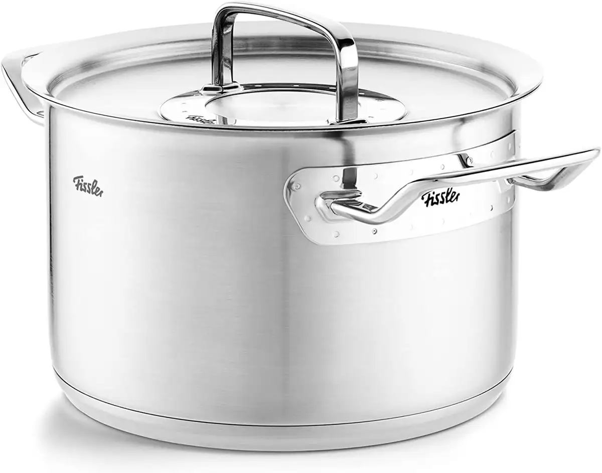 Кастрюля Fissler "ORIGINAL-PROFI COLLECTION", нержавеющая сталь 18/10, (2 шт.), с широким сливным бортиком, ручки из холодного металла. Сделано в Германии 10 л + Ø 28 см, цвет silberfarben
Кастрюля Fissler "ORIGINAL-PROFI COLLECTION", нержавеющая сталь 18/10, (2 шт.), с широким сливным бортиком, ручки из холодного металла. Сделано в Германии 10 л + Ø 28 см, цвет silberfarben