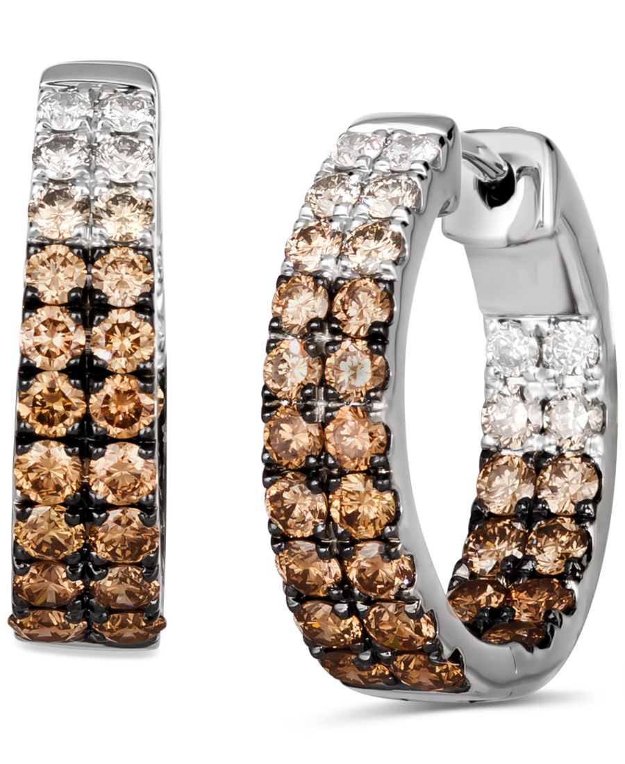 Серьги-кольца Ombré Chocolate Diamond Ombré In & Out Small Hoop Earrings (2-1/4 ct tw) из белого золота 14 карат, 0,75 дюйма Le Vian, 14K Vanilla Gold Earrings
Серьги-кольца Ombré Chocolate Diamond Ombré In & Out Small Hoop Earrings (2-1/4 ct tw) из белого золота 14 карат, 0,75 дюйма Le Vian, 14K Vanilla Gold Earrings