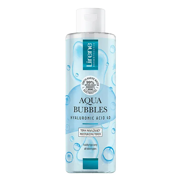 Увлажняющий тоник для лица Aqua Bubbles Lirene, 200 ml
Увлажняющий тоник для лица Aqua Bubbles Lirene, 200 ml