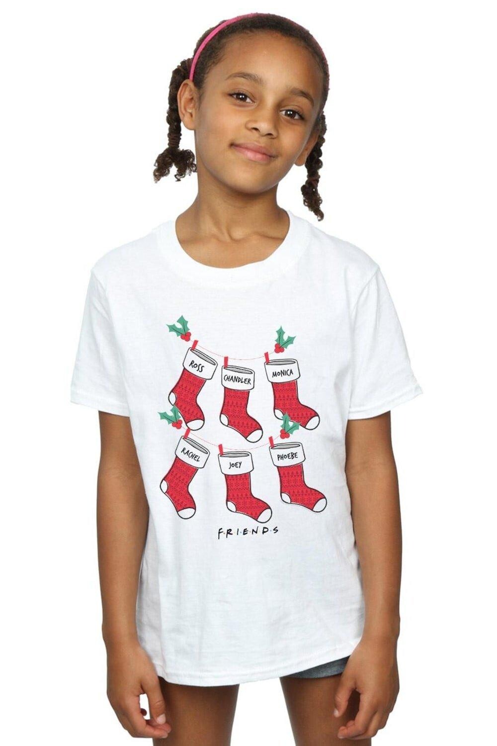 Рождественские чулки Хлопковая футболка Friends, белый
Рождественские чулки Хлопковая футболка Friends, белый