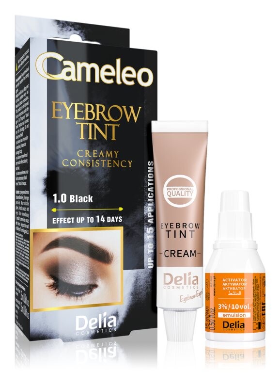 Кремовая, профессиональная краска для бровей без аммиака Delia Cosmetics Cameleo, оттенок 1.0 Black 15 мл
Кремовая, профессиональная краска для бровей без аммиака Delia Cosmetics Cameleo, оттенок 1.0 Black 15 мл