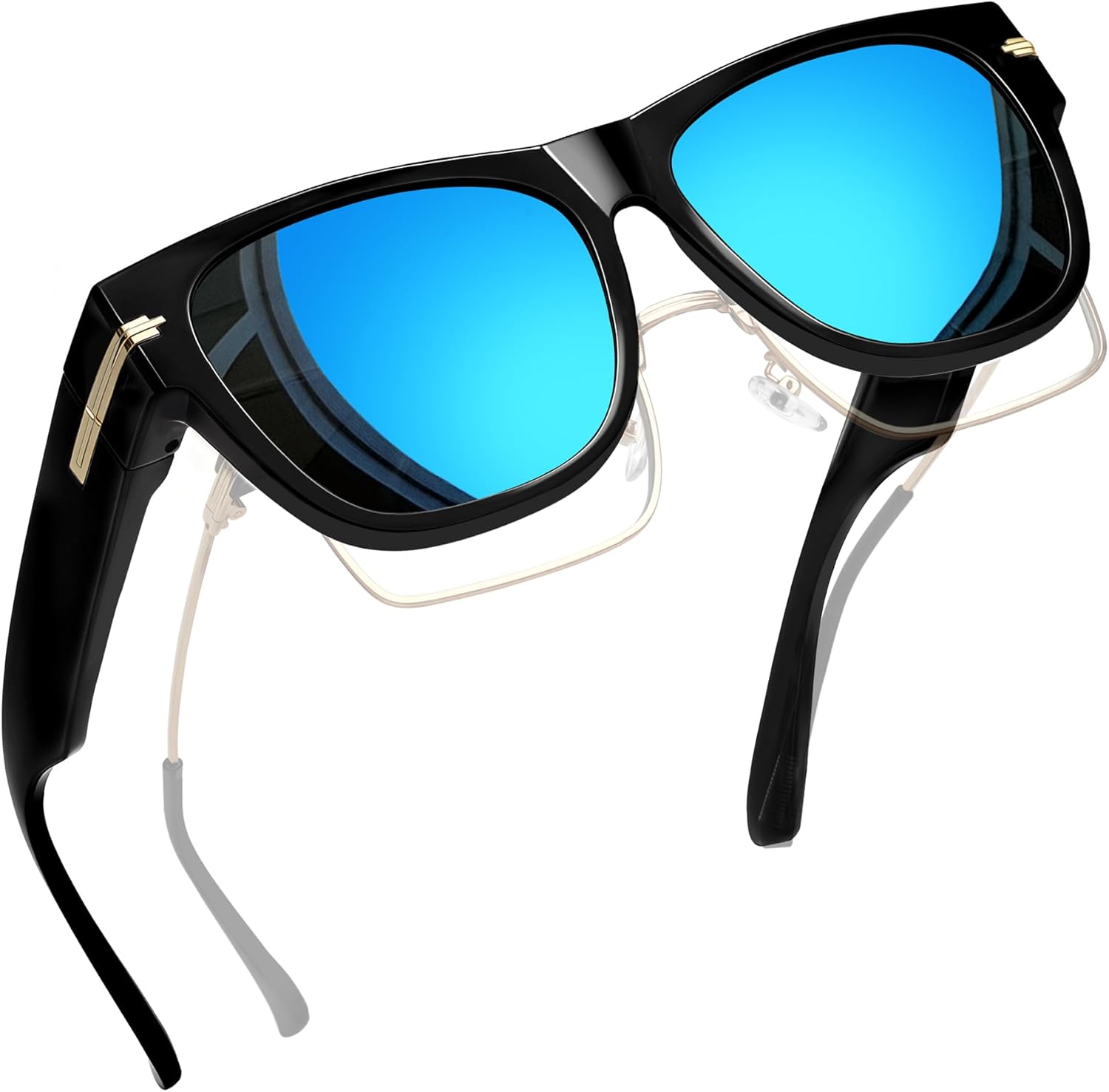 Солнцезащитные очки Joopin Square для ношения поверх обычных очков (женские и мужские), поляризованные, с защитой от УФ-излучения, большого размера, Black Frame Mirrored Blue Lens
Солнцезащитные очки Joopin Square для ношения поверх обычных очков (женские и мужские), поляризованные, с защитой от УФ-излучения, большого размера, Black Frame Mirrored Blue Lens