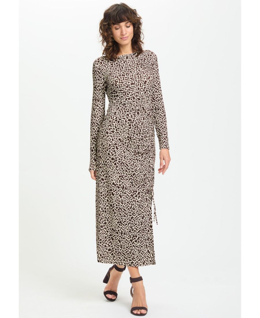 Женское современное облегающее платье миди с анималистическим принтом Olsen, Chocolate
Женское современное облегающее платье миди с анималистическим принтом Olsen, Chocolate