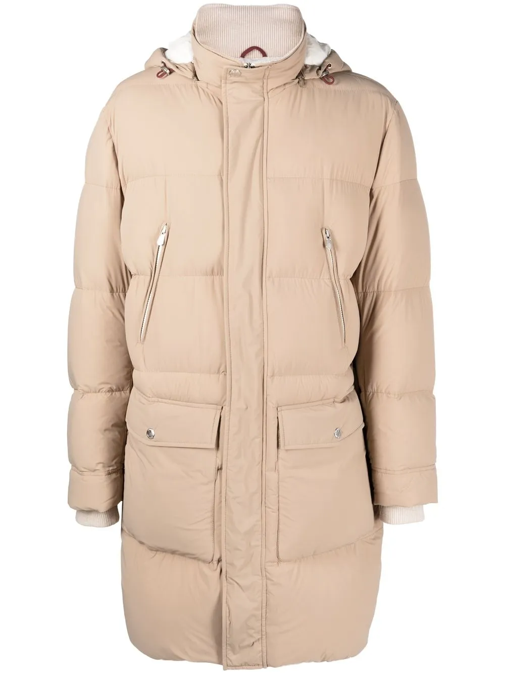 Пуховик на молнии Brunello Cucinelli, нейтральный
Пуховик на молнии Brunello Cucinelli, нейтральный