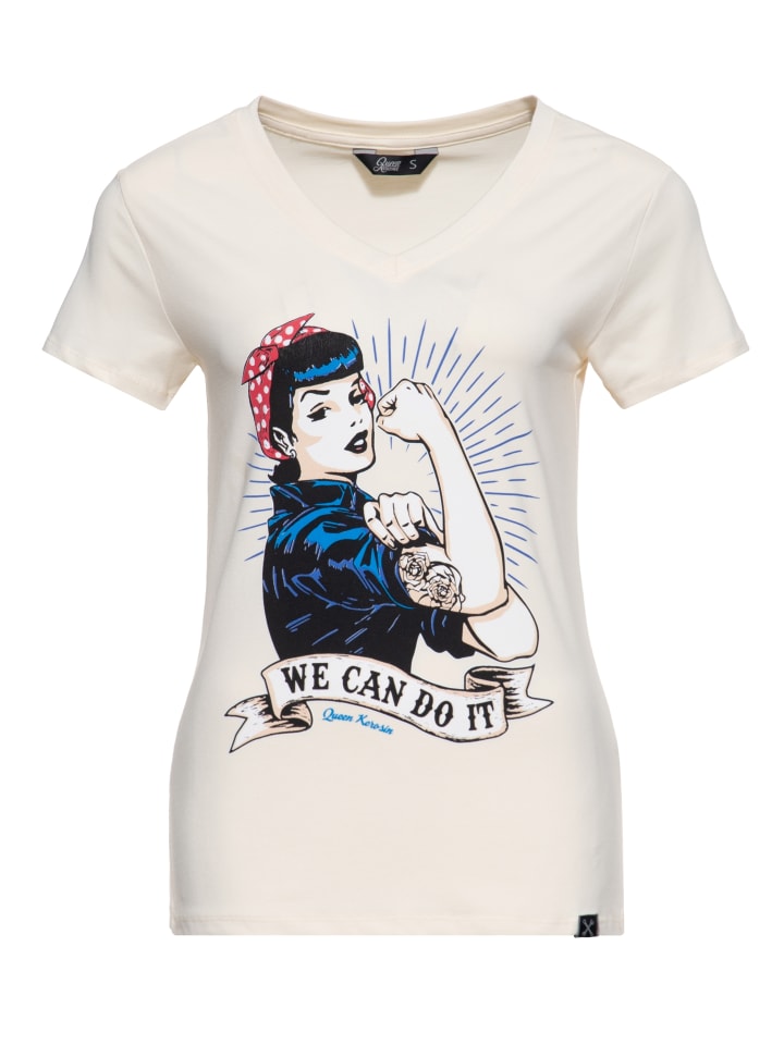 Рубашка Queen Kerosin с короткими рукавами и крупным винтажным принтом спереди. Можно сделать в кремовом цвете. Queen Kerosin
Рубашка Queen Kerosin с короткими рукавами и крупным винтажным принтом спереди. Можно сделать в кремовом цвете. Queen Kerosin