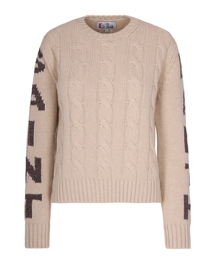 Свитер с круглым вырезом и косами Mc2 Saint Barth, бежевый
Свитер с круглым вырезом и косами Mc2 Saint Barth, бежевый