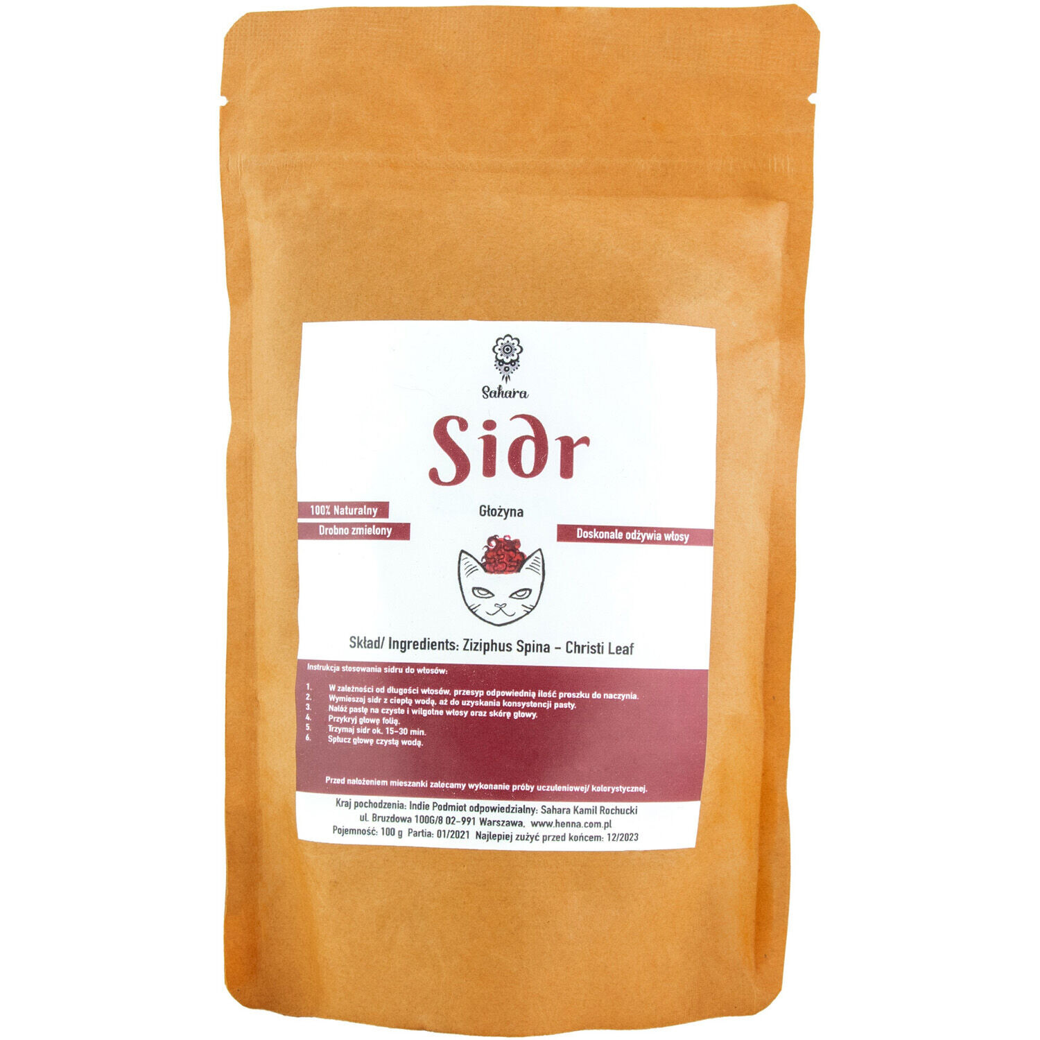 Sahara Sidr Głożyna смесь натуральных трав для ухода за волосами, 100 г
Sahara Sidr Głożyna смесь натуральных трав для ухода за волосами, 100 г