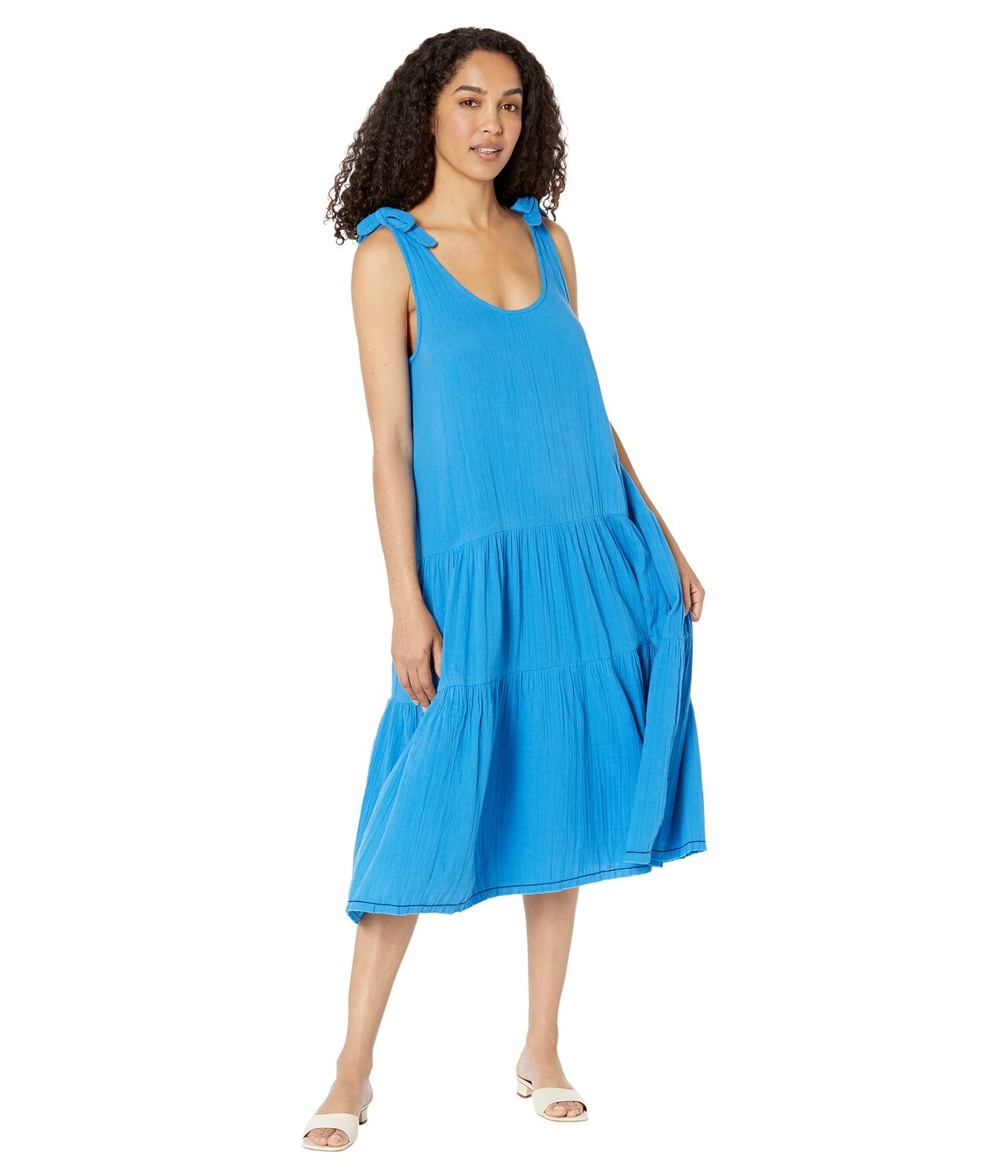 Платье Lilla P, Double Gauze Tie Strap Peplum Dress
Платье Lilla P, Double Gauze Tie Strap Peplum Dress