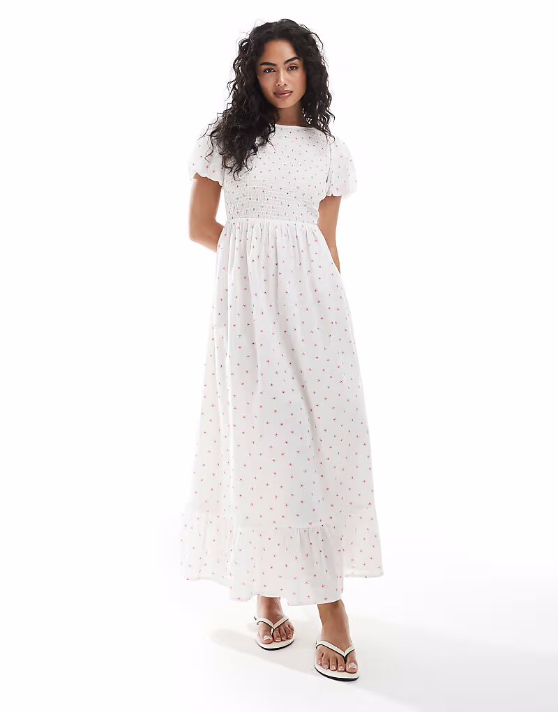 Платье миди New Look с присборенной спинкой и перекрестными швами в белый цвет
Платье миди New Look с присборенной спинкой и перекрестными швами в белый цвет