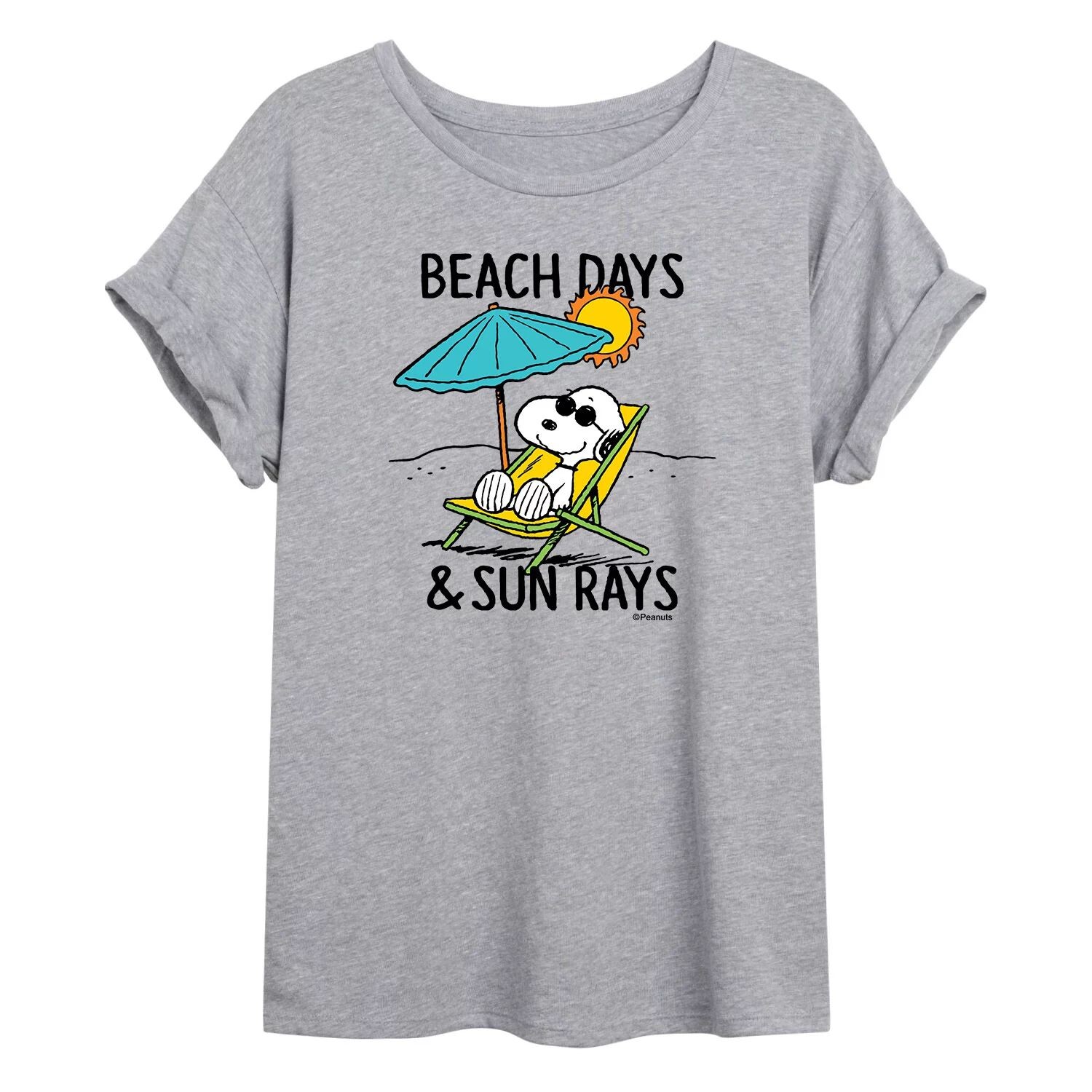 Негабаритная футболка с рисунком Juniors' Peanuts Beach Days Licensed Character, серый
Негабаритная футболка с рисунком Juniors' Peanuts Beach Days Licensed Character, серый