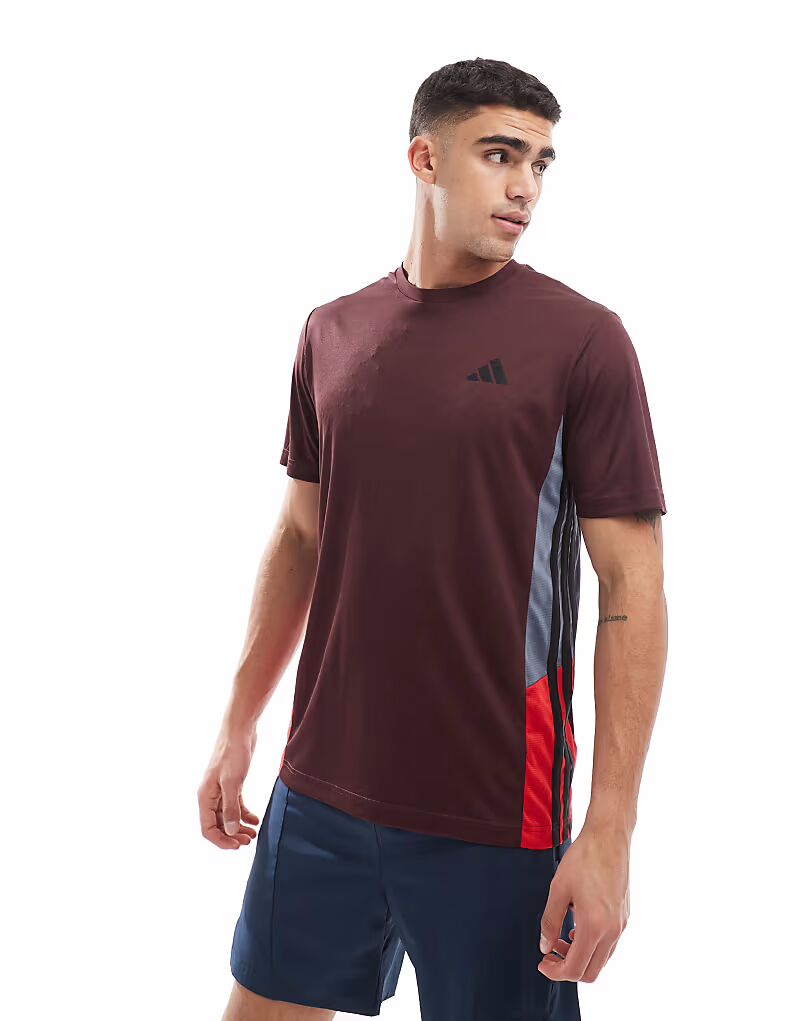 Футболка Adidas Training Essentials с тремя полосками бордового цвета Adidas Performance
Футболка Adidas Training Essentials с тремя полосками бордового цвета Adidas Performance