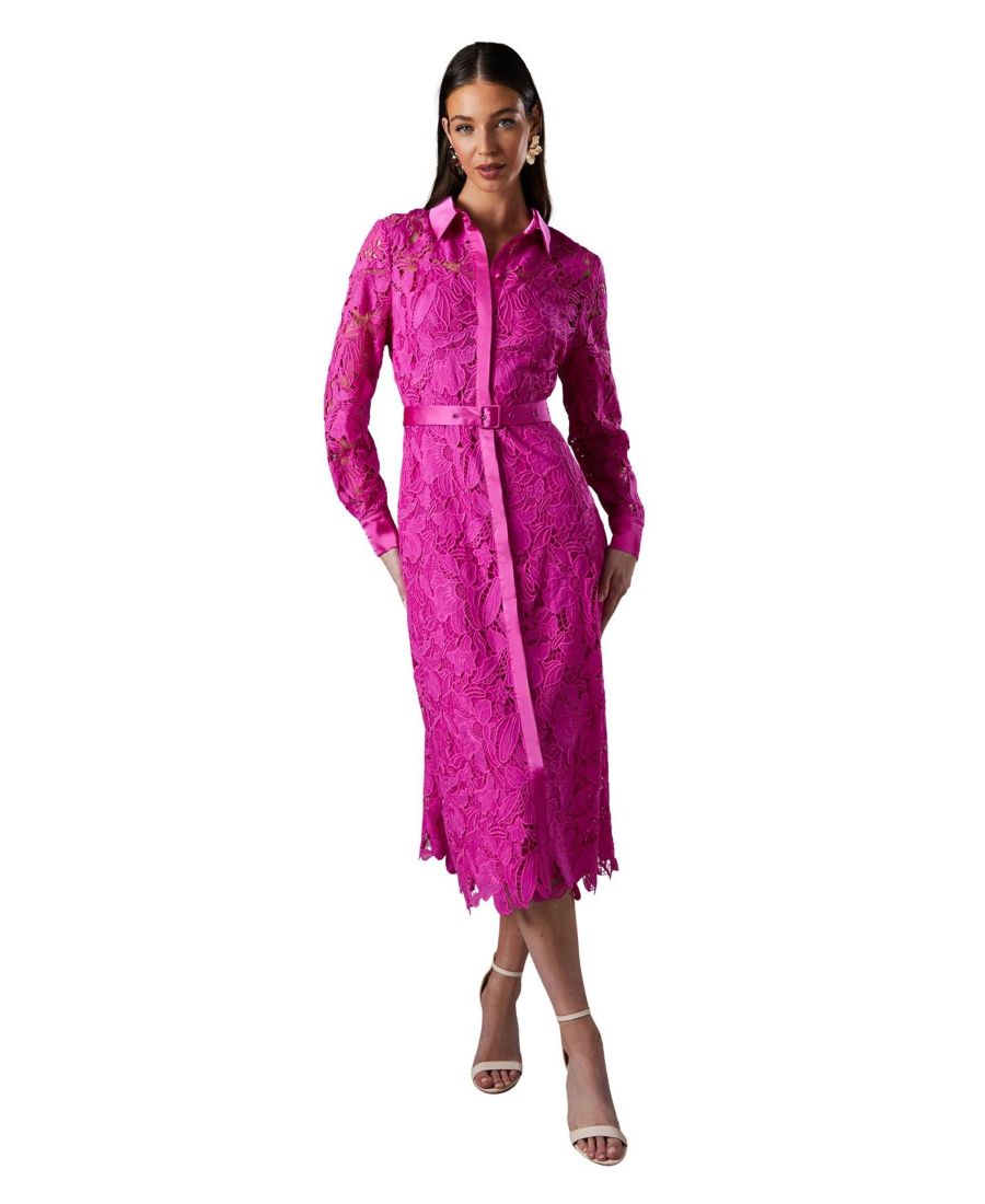 Женское кружевное платье-рубашка с длинными рукавами Coast, Magenta
Женское кружевное платье-рубашка с длинными рукавами Coast, Magenta