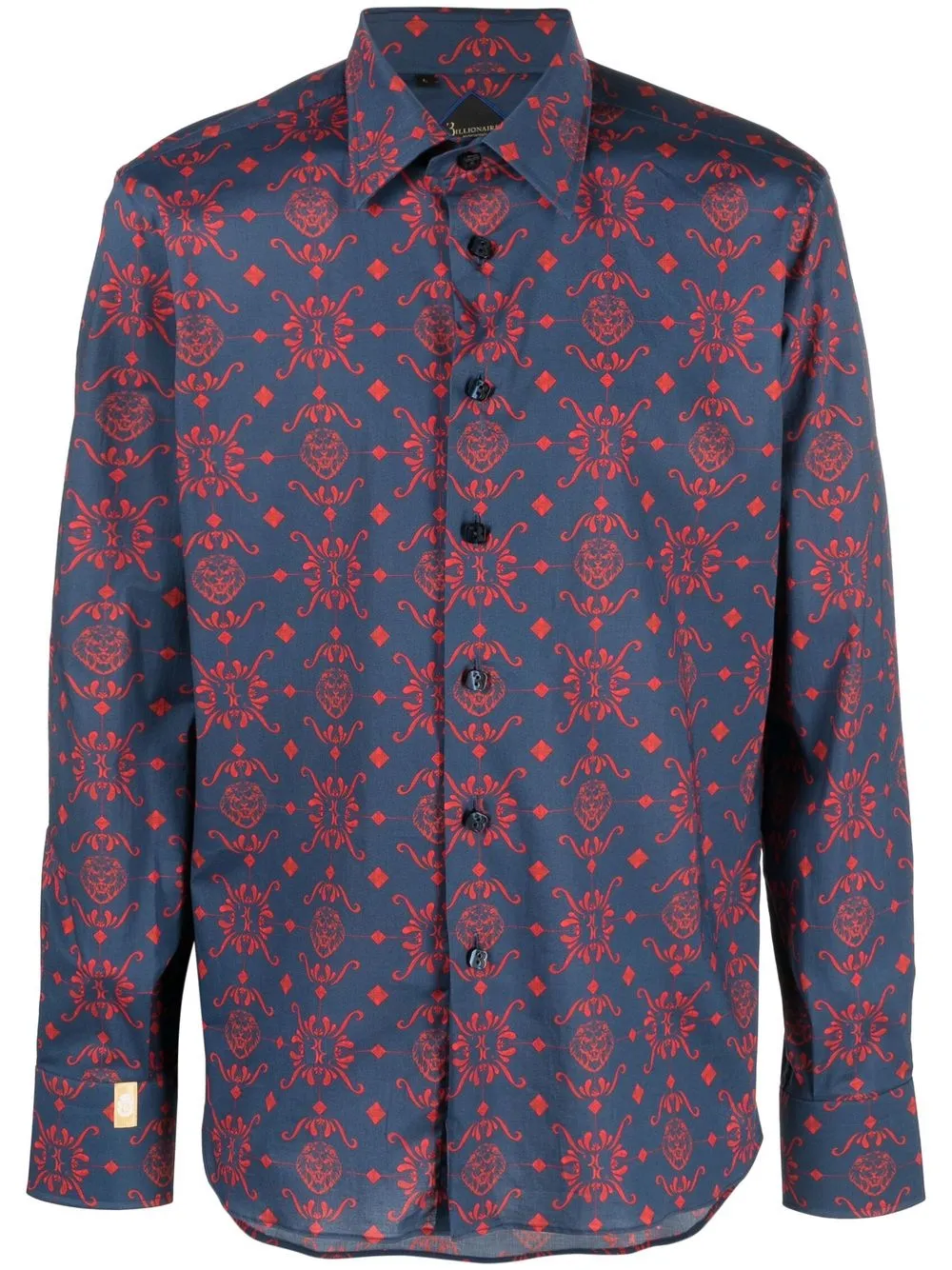 Хлопковая рубашка с абстрактным рисунком Billionaire, синий
Хлопковая рубашка с абстрактным рисунком Billionaire, синий