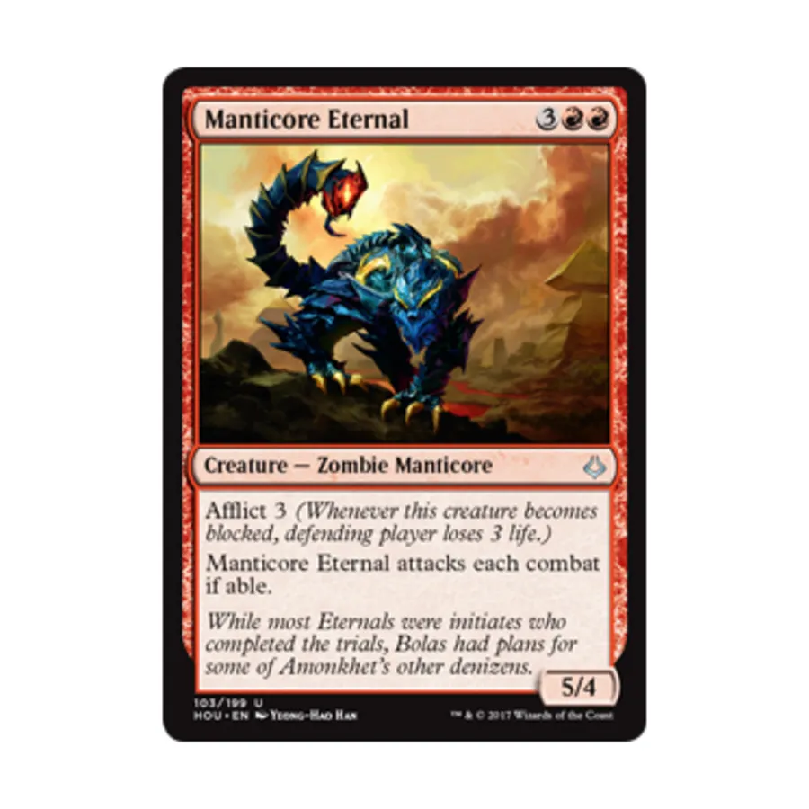 CCG Мантикора Вечная (U), MTG - Hour of Devastation
CCG Мантикора Вечная (U), MTG - Hour of Devastation