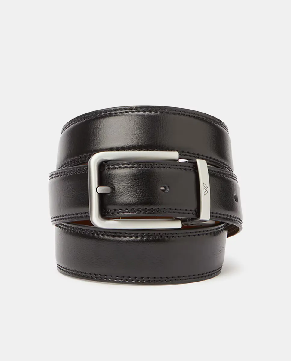 Мужской двусторонний регулируемый ремень для делового костюма черного/коричневого цвета Easy Wear, мультиколор