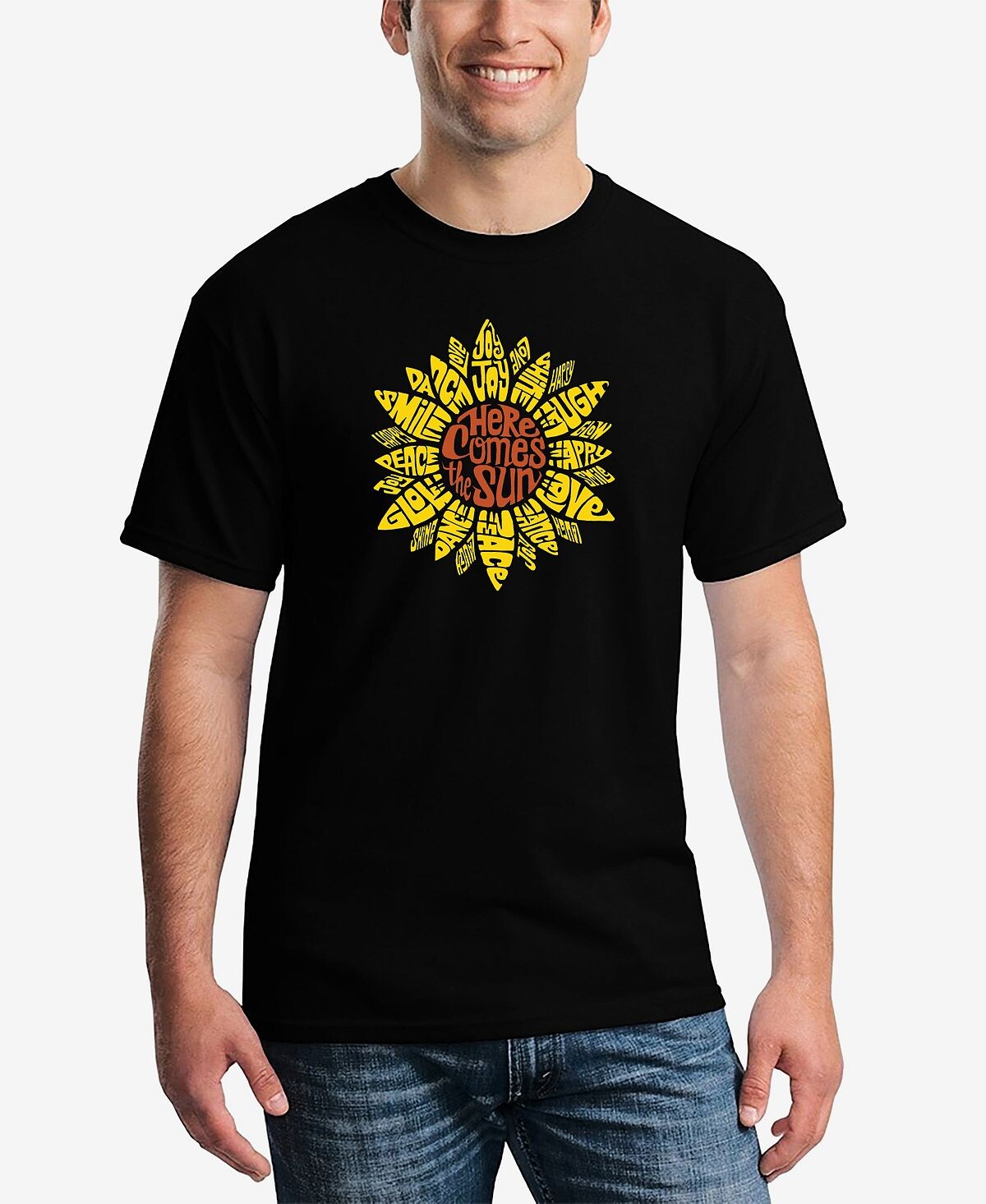 Мужская футболка с короткими рукавами и надписью sunflower word art LA Pop Art, черный
Мужская футболка с короткими рукавами и надписью sunflower word art LA Pop Art, черный